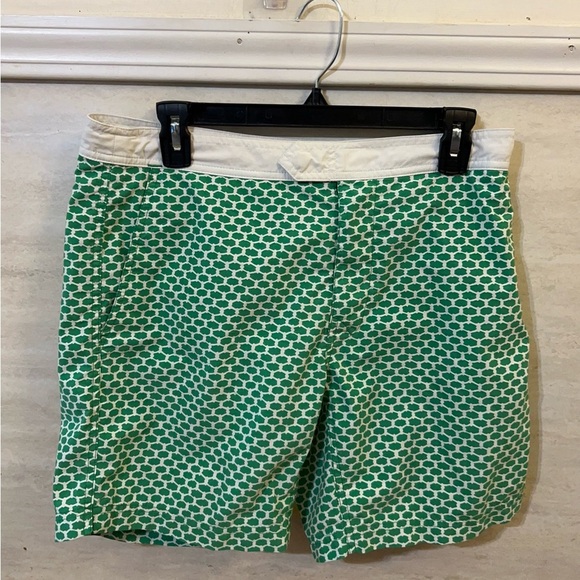J. Crew Other - J.Crew Men's Swim Trunks in a green and white geometric print.